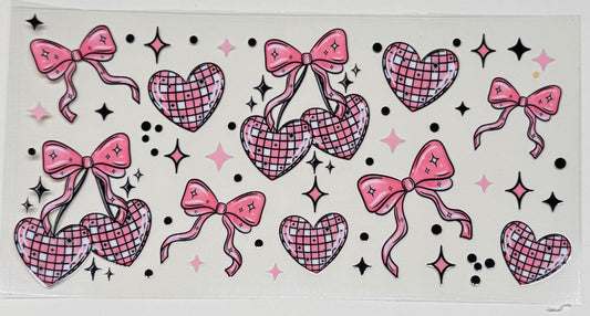 Pink disco bow