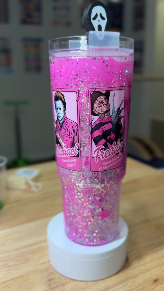 40oz pink Halloween cup